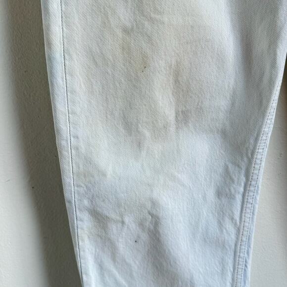Vintage 90's LEVI'S 501 White/Pale Blue Jeans - Picture 5 of 8